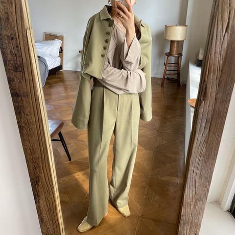 【nokcha original】half minimal jacket/pistàcchio_no0149