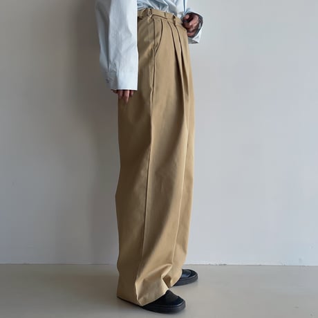 《予約販売》side buckle tuck pants/2colors_np0952