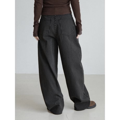 《予約販売》stripe cocoon jeans_nj0157