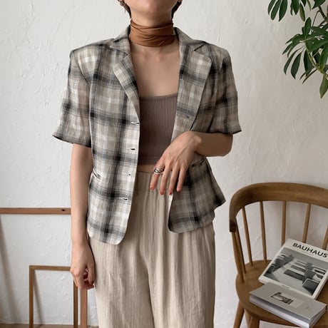 《予約販売》s/s check jacket/2colors_no0089