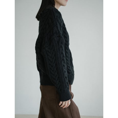 《予約販売》mannish cable knit pullover/2colors_nt2433