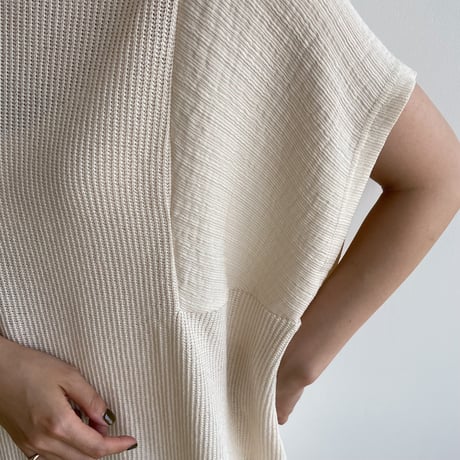 【nokcha original】2way material tops_nt1354