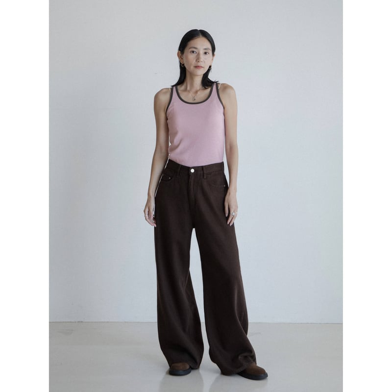 予約販売》mannish brown pants_np1149 | NOKCHA