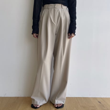 《予約販売》straight tuck wide pants/2colors_np0902