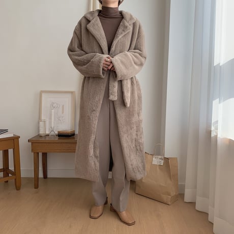 ✳︎予約販売✳︎shaggy gown coat_no0044