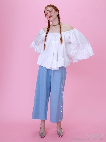 パンツ HONEY MI HONEY slash loose denim pants HONEY MI HONEY｜ハニーミーハニーのデニムパンツ通販 - ZOZOTOWN