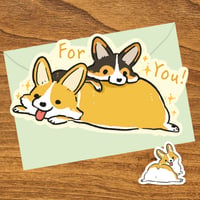 メッセージカード コーギー「FOR YOU」