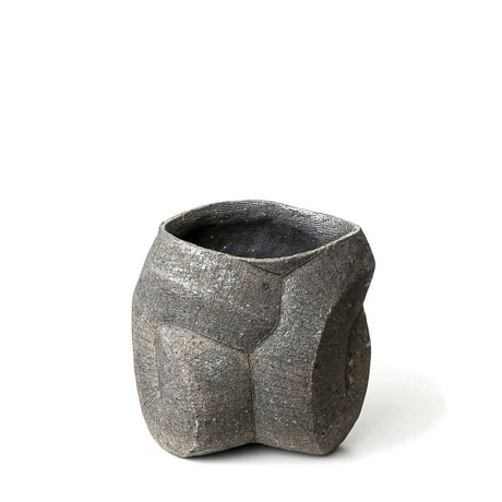 [ SEKKI ] 炻器鉄象嵌植木鉢 A-type　SST-003