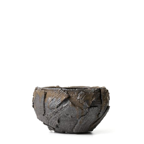 hinode flowerpot [remains BLACK x MAT GOLD Low bowl] HFP-033