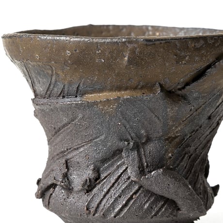 hinode flowerpot [remains BLACK x MAT GOLD shape] HFP-019