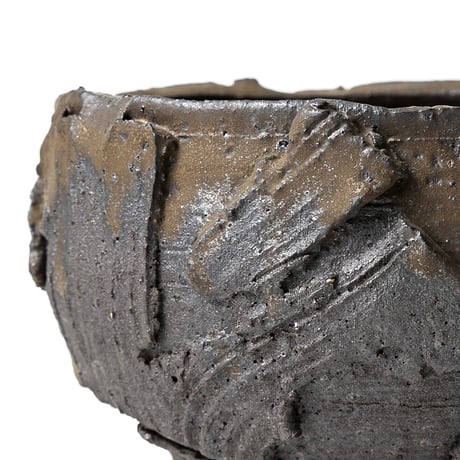 hinode flowerpot [remains BLACK x MAT GOLD Low bowl] HFP-033