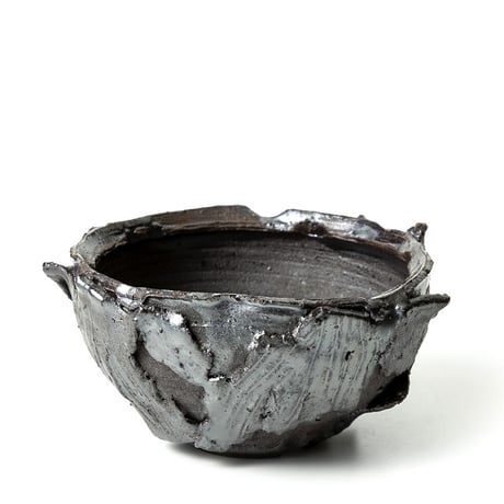 hinode flowerpot [remains BLACK x BLACK Low bowl] HFP-018