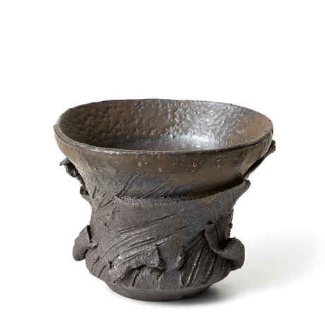 hinode flowerpot [remains BLACK x MAT GOLD shape] HFP-019