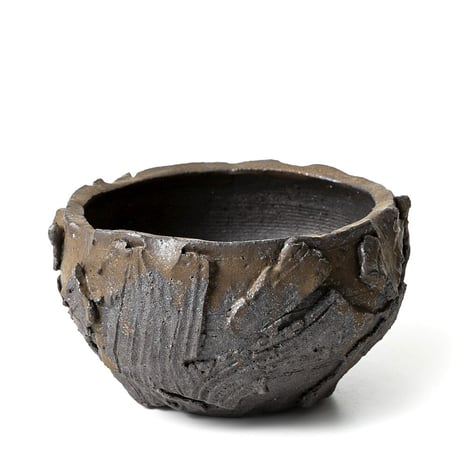 hinode flowerpot [remains BLACK x MAT GOLD Low bowl] HFP-033