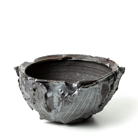 hinode flowerpot [remains BLACK x BLACK Low bowl] HFP-018