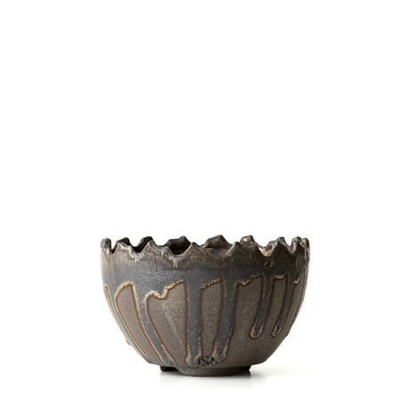 S.N.Pot type.round「黒焔」4号 　SNP-189〜193