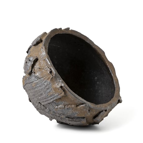 hinode flowerpot [remains BLACK x MAT GOLD Low bowl] HFP-033