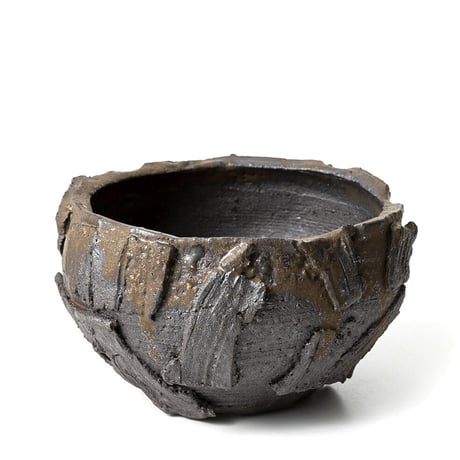 hinode flowerpot [remains BLACK x MAT GOLD Low bowl] HFP-033