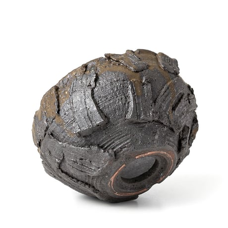 hinode flowerpot [remains BLACK x MAT GOLD Low bowl] HFP-033