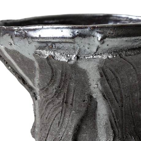 hinode flowerpot [remains BLACK x BLACK Low shape] HFP-020