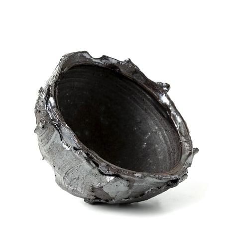 hinode flowerpot [remains BLACK x BLACK Low bowl] HFP-018