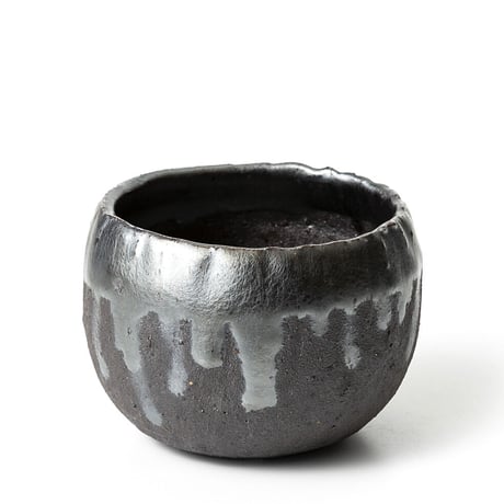 hinode flowerpot [rock BLACK x BLACK bowl] HFP-028