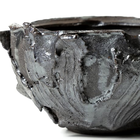 hinode flowerpot [remains BLACK x BLACK Low bowl] HFP-018