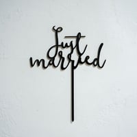 【black】ケーキトッパー  just married