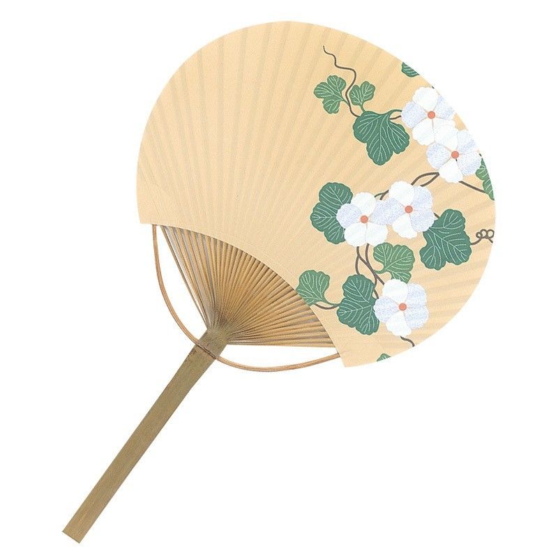 平竹うちわ（大） ＜夕顔＞US21-2 | 風扇堂（by四国団扇）