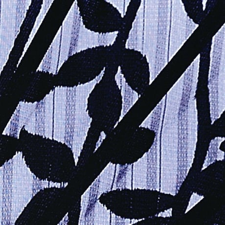 黒檀扇子　<リーフ柄> （ネイビー）SW03-3