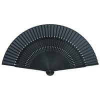 黒無地扇子　＜黒染め２２ｃｍ＞SA02-1