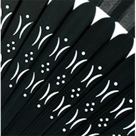 黒無地扇子　＜黒染め２０ｃｍ＞ SA13-1