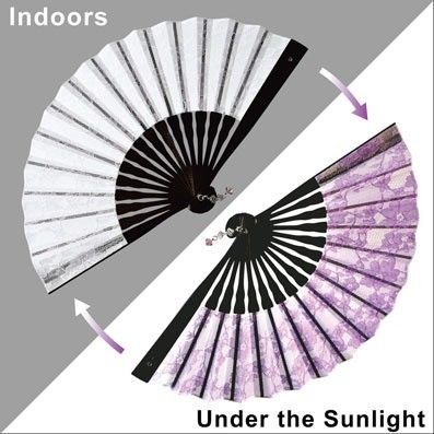UVカラーレース扇子 Viola ヴィオラ ＜マゼンタ＞SW02-1 | 風扇堂（by
