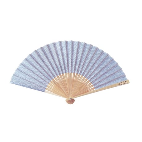 透かし和紙扇子　襲（かさね）　<青海波（青）>SD03-1