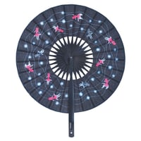 円形扇子　＜金魚（黒）＞ SW28-6