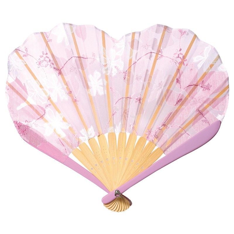 ハート型扇子 ラブ ＜ピンク・レース＞ SW06-3 | 風扇堂（by四国団扇）