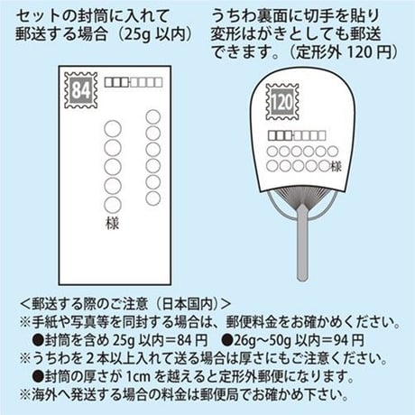 ミニ小判うちわ 涼風だより　波に千鳥　US30-5