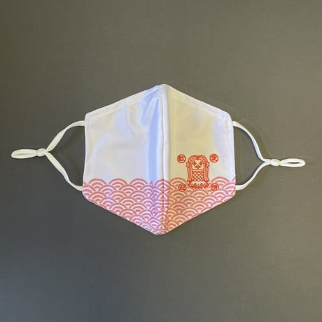 「愛情歓迎」アマビエ布マスク（赤）