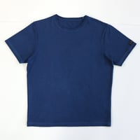 HOFI-021-JB [ 本藍染 ] オーガニック超長綿 タック襟Ｔシャツ：群青