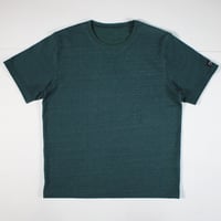 HOFI-052 リネンコットン強撚Ｔシャツ：グリーンネイビー