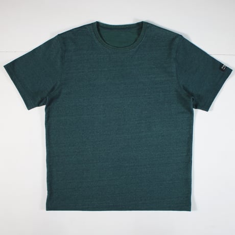 HOFI-052 リネンコットン強撚Ｔシャツ：グリーンネイビー