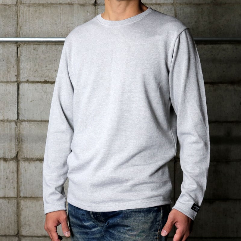 HOFI-016 リネンウールモンスターオンス 長袖Tシャツ： グレー | 東