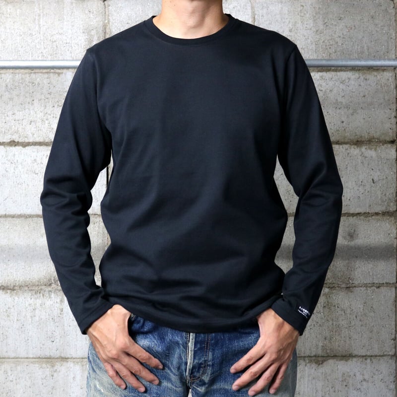 toony 様 長袖 HOFI-023 オーガニック超長綿 タック襟長袖Tシャツ：ブラック | 東