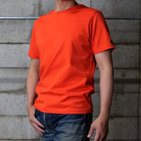 HOFI-021 オーガニック超長綿 タック襟Ｔシャツ：トマトレッド