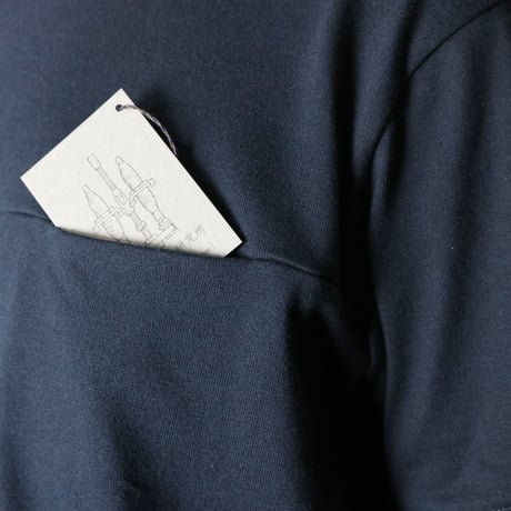 HOFI-019 インド超長綿 シームポケットＴシャツ：ネイビー