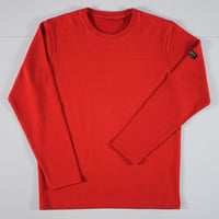 HOFI-049［モンスターオンス］リネンウール長袖Ｔシャツ：レッド