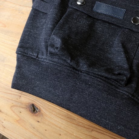 HOFI-025 ペルー超長綿モンスターオンスブルゾン：チャコールネイビー