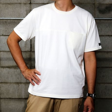 HOFI-019 インド超長綿 シームポケットＴシャツ：アイボリー