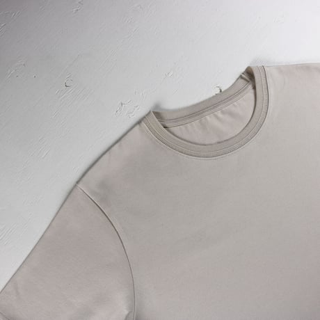 HOFI-021 オーガニック超長綿 タック襟Ｔシャツ：アッシュ
