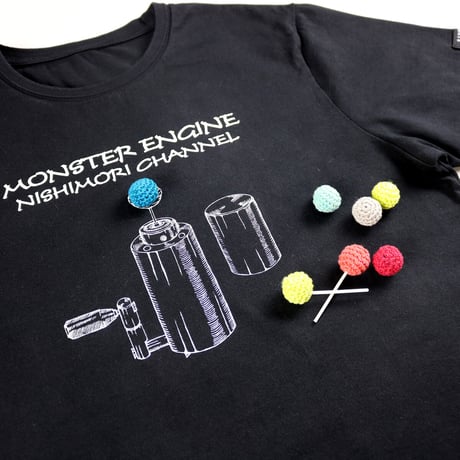 HOFI-028 ペンアートＴシャツ：11. 西森チャンネル （飴回し機）